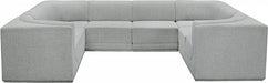 Meridian Furniture - Ollie 128" Boucle Fabric Upholstered 8 Piece Modular Sectional - 118Grey-Sec8A - GreatFurnitureDeal
