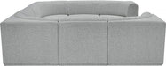 Meridian Furniture - Ollie 128" Boucle Fabric Upholstered 8 Piece Modular Sectional - 118Grey-Sec8A - GreatFurnitureDeal