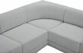 Meridian Furniture - Ollie 128" Boucle Fabric Upholstered 8 Piece Modular Sectional - 118Grey-Sec8A - GreatFurnitureDeal