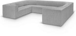 Meridian Furniture - Ollie 128" Boucle Fabric Upholstered 8 Piece Modular Sectional - 118Grey-Sec8A - GreatFurnitureDeal