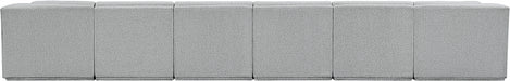 Meridian Furniture - Ollie 188" Boucle Fabric Upholstered 8 Piece Modular Sectional - 118Grey-Sec8B - GreatFurnitureDeal