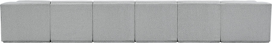 Meridian Furniture - Ollie 188" Boucle Fabric Upholstered 8 Piece Modular Sectional - 118Grey-Sec8B - GreatFurnitureDeal