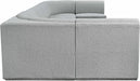 Meridian Furniture - Ollie 188" Boucle Fabric Upholstered 8 Piece Modular Sectional - 118Grey-Sec8B - GreatFurnitureDeal