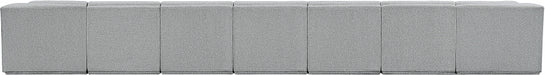 Meridian Furniture - Ollie 218" Boucle Fabric Upholstered 8 Piece Modular Sectional - 118Grey-Sec8C - GreatFurnitureDeal