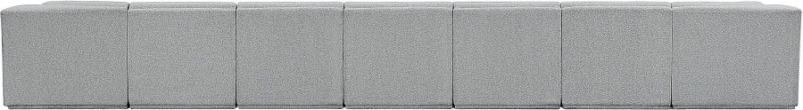Meridian Furniture - Ollie 218" Boucle Fabric Upholstered 8 Piece Modular Sectional - 118Grey-Sec8C - GreatFurnitureDeal