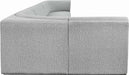 Meridian Furniture - Ollie 218" Boucle Fabric Upholstered 8 Piece Modular Sectional - 118Grey-Sec8C - GreatFurnitureDeal