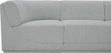 Meridian Furniture - Ollie 218" Boucle Fabric Upholstered 8 Piece Modular Sectional - 118Grey-Sec8C - GreatFurnitureDeal