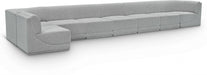 Meridian Furniture - Ollie 218" Boucle Fabric Upholstered 8 Piece Modular Sectional - 118Grey-Sec8C - GreatFurnitureDeal