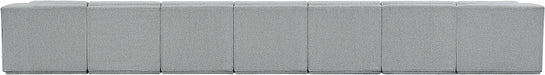 Meridian Furniture - Ollie 218" Boucle Fabric Upholstered 9 Piece Modular Sectional - 118Grey-Sec9A - GreatFurnitureDeal