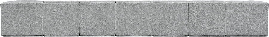 Meridian Furniture - Ollie 218" Boucle Fabric Upholstered 9 Piece Modular Sectional - 118Grey-Sec9A - GreatFurnitureDeal