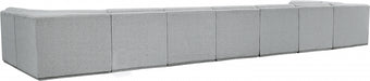 Meridian Furniture - Ollie 218" Boucle Fabric Upholstered 9 Piece Modular Sectional - 118Grey-Sec9A - GreatFurnitureDeal