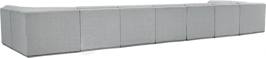 Meridian Furniture - Ollie 218" Boucle Fabric Upholstered 9 Piece Modular Sectional - 118Grey-Sec9A - GreatFurnitureDeal