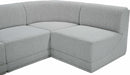 Meridian Furniture - Ollie 218" Boucle Fabric Upholstered 9 Piece Modular Sectional - 118Grey-Sec9A - GreatFurnitureDeal