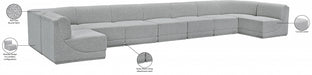 Meridian Furniture - Ollie 218" Boucle Fabric Upholstered 9 Piece Modular Sectional - 118Grey-Sec9A - GreatFurnitureDeal