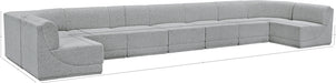 Meridian Furniture - Ollie 218" Boucle Fabric Upholstered 9 Piece Modular Sectional - 118Grey-Sec9A - GreatFurnitureDeal