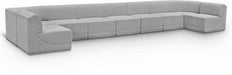 Meridian Furniture - Ollie 218" Boucle Fabric Upholstered 9 Piece Modular Sectional - 118Grey-Sec9A - GreatFurnitureDeal