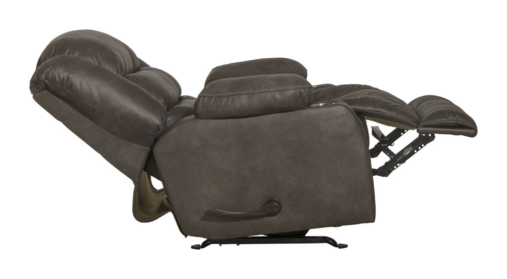 Catnapper - Beckley Rocker Recliner w/Dual Cupholders in Steel - 3316-2-STEEL - GreatFurnitureDeal