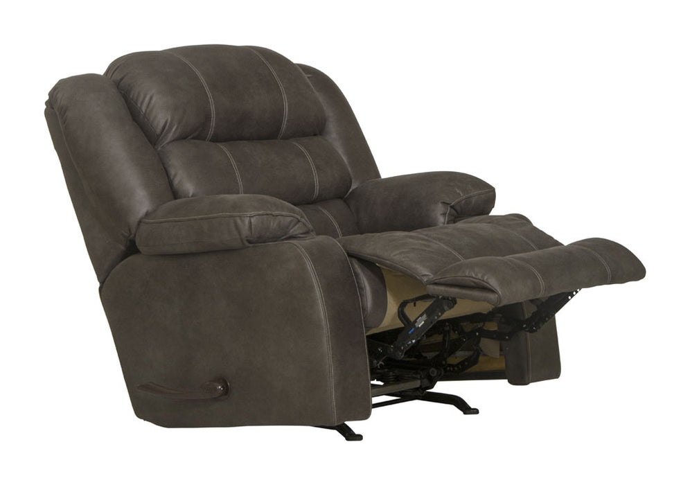 Catnapper - Beckley Rocker Recliner w/Dual Cupholders in Steel - 3316-2-STEEL - GreatFurnitureDeal