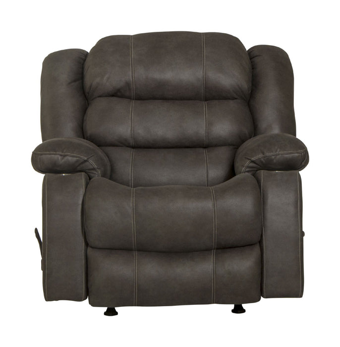 Catnapper - Beckley Rocker Recliner w/Dual Cupholders in Steel - 3316-2-STEEL - GreatFurnitureDeal