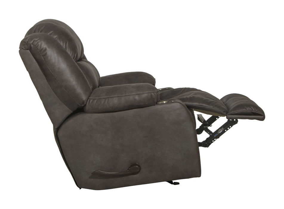 Catnapper - Beckley Rocker Recliner w/Dual Cupholders in Steel - 3316-2-STEEL - GreatFurnitureDeal