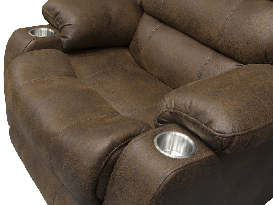 Catnapper - Beckley Rocker Recliner w/Dual Cupholders in Walnut - 3316-2-WALNUT - GreatFurnitureDeal
