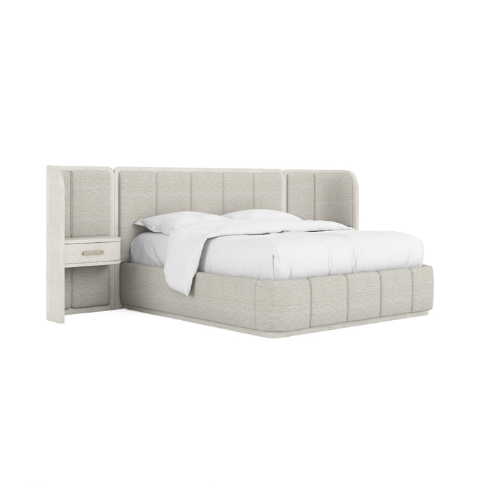 ART Furniture - Ashlar Queen Upholstered Wall Panel Bed in Bisque, Ecru - 333125-2250WN