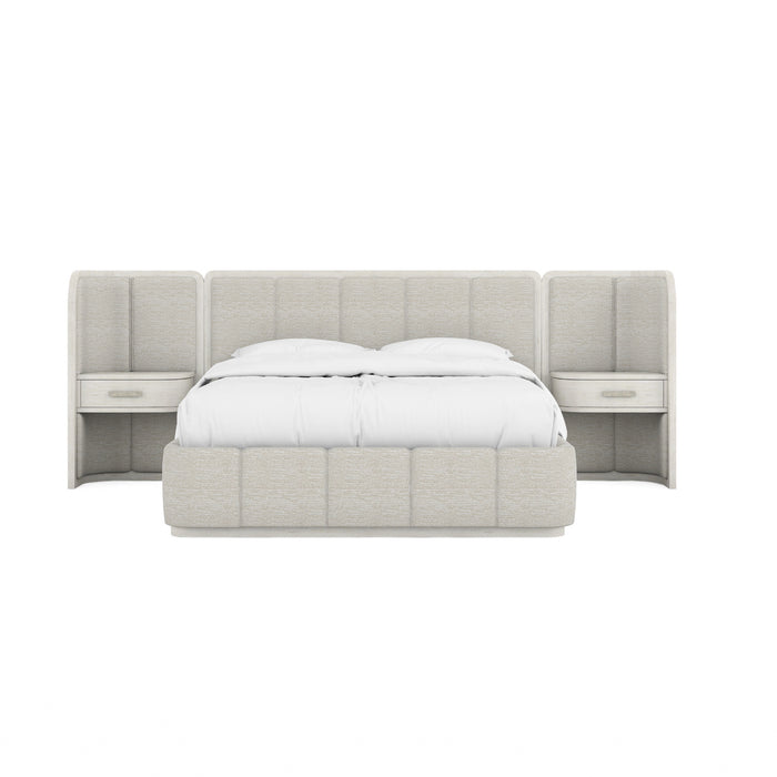 ART Furniture - Ashlar Queen Upholstered Wall Panel Bed in Bisque, Ecru - 333125-2250WN