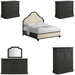 ART Furniture - Atrium 6 Piece Queen Upholstered Bedroom Set in Rubbed Black - 334125-2659-6SET - GreatFurnitureDeal