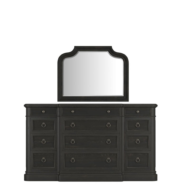 ART Furniture - Atrium 5 Piece King Panel Bedroom Set in Rubbed Black - 334136-2659-5SET - GreatFurnitureDeal