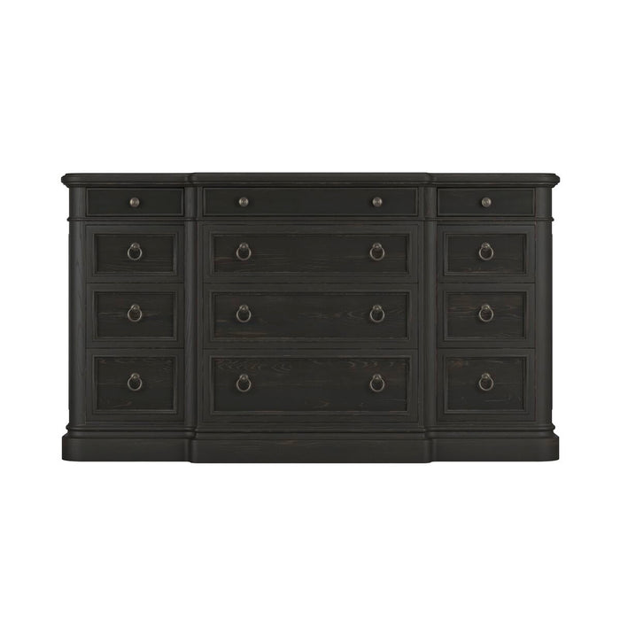 ART Furniture - Atrium 5 Piece King Panel Bedroom Set in Rubbed Black - 334136-2659-5SET - GreatFurnitureDeal