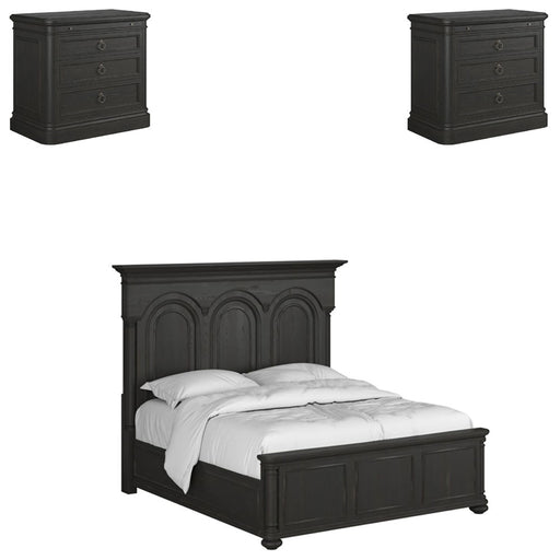 ART Furniture - Atrium 3 Piece King Panel Bedroom Set in Rubbed Black - 334136-2659-3SET - GreatFurnitureDeal