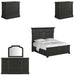 ART Furniture - Atrium 5 Piece King Panel Bedroom Set in Rubbed Black - 334136-2659-5SET - GreatFurnitureDeal