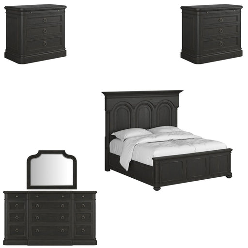 ART Furniture - Atrium 5 Piece Queen Panel Bedroom Set in Rubbed Black - 334135-2659-5SET - GreatFurnitureDeal