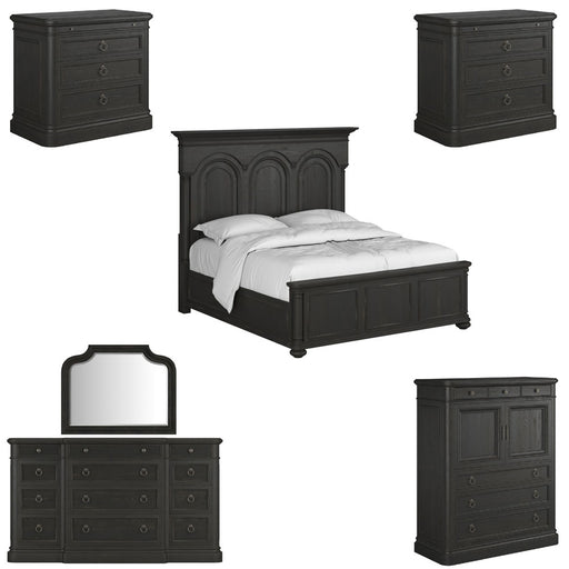 ART Furniture - Atrium 6 Piece Queen Panel Bedroom Set in Rubbed Black - 334135-2659-6SET - GreatFurnitureDeal