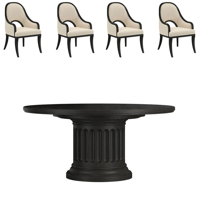 ART Furniture - Atrium 5 Piece Round Dining Table Set in Brown - 334225-2659-5SET - GreatFurnitureDeal