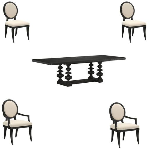 ART Furniture - Atrium 5 Piece Rectangular Dining Table Set in Brown - 334238-2659-5SET - GreatFurnitureDeal