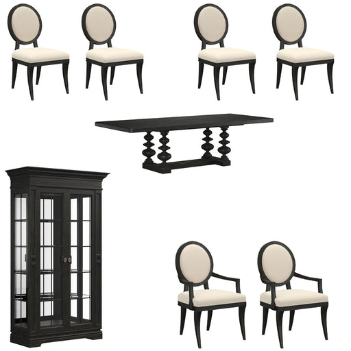 ART Furniture - Atrium 8 Piece Rectangular Dining Table Set in Brown - 334238-2659-8SET - GreatFurnitureDeal