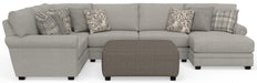 Jackson Furniture - Livingston 5 Piece Modular Sectional in Linen - 3345-46-59-29-76-12-LINEN - GreatFurnitureDeal