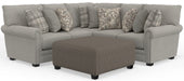 Jackson Furniture - Livingston 4 Piece Modular Sectional in Linen - 3345-46-59-42-12-LINEN - GreatFurnitureDeal