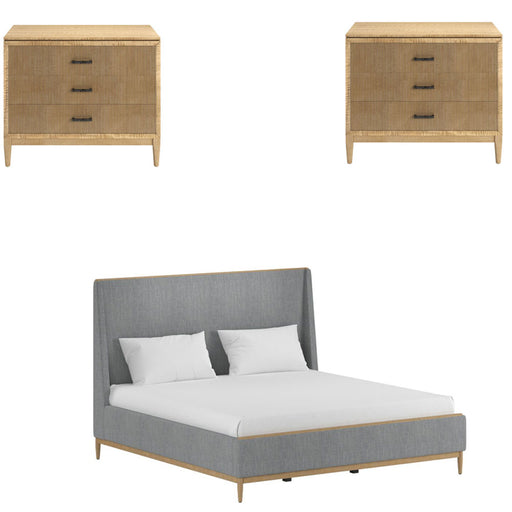 ART Furniture - Loft 3 Piece Queen Upholstered Bedroom Set in Natural Maple - 335125-1911-3SET - GreatFurnitureDeal