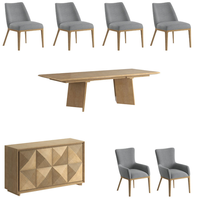 ART Furniture - Loft 8 Piece Dining Room Set in Natural Maple - 335221-1911-8SET - GreatFurnitureDeal