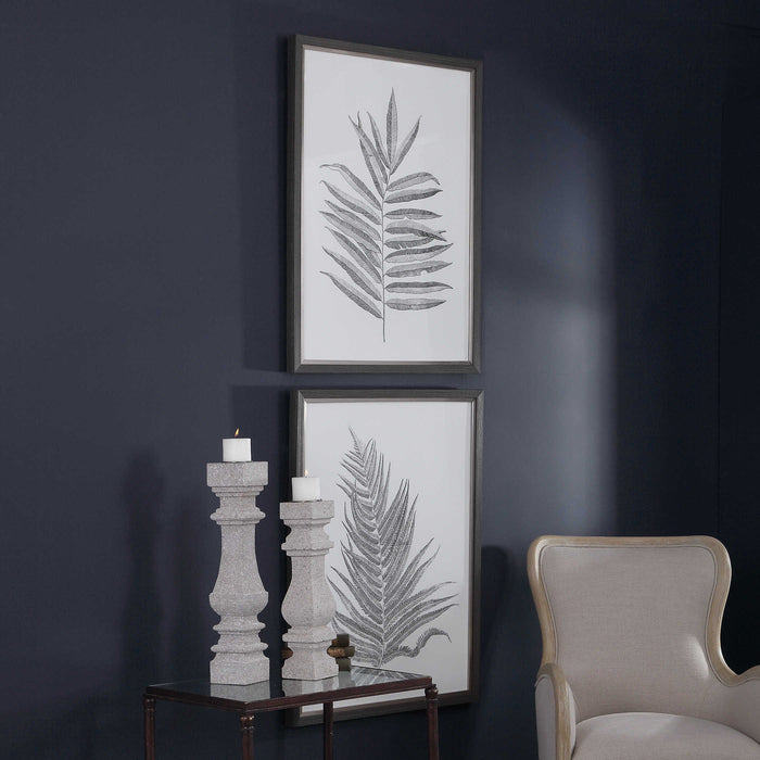Uttermost - Silver Ferns Framed Prints Set/2 - 33685