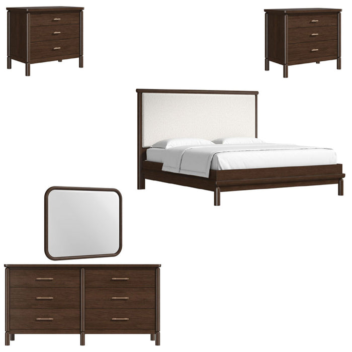 ART Furniture - Verge 5 Piece King Bedroom Set in Handcrated Walnut - 337126-1960-5SET - GreatFurnitureDeal