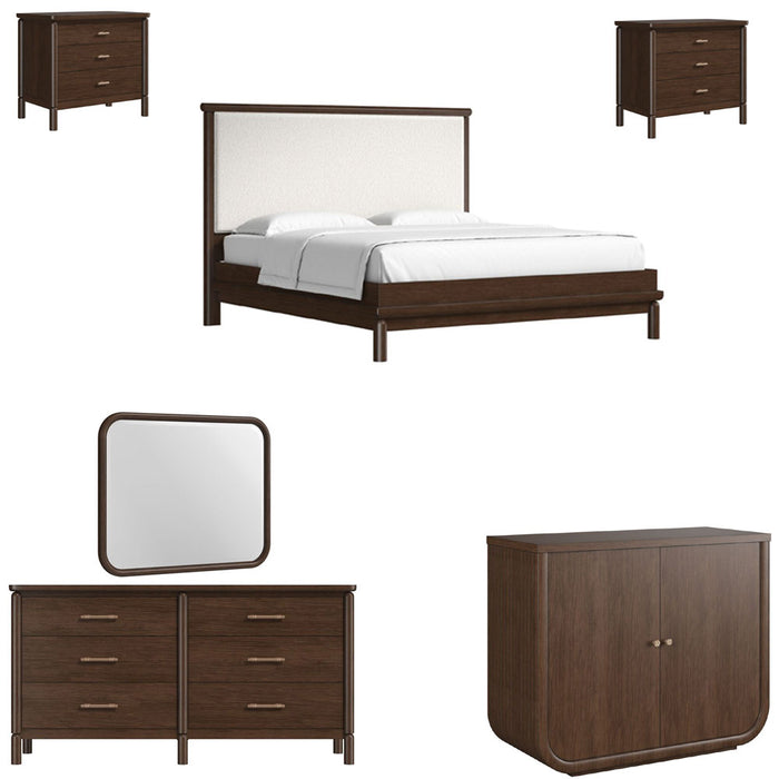 ART Furniture - Verge 6 Piece Queen Bedroom Set in Handcrated Walnut - 337125-1960-6SET - GreatFurnitureDeal