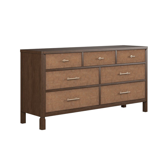 ART Furniture - Verge Woven Dresser with Mirror in Handcrated Walnut - 337131-337121-1960 - GreatFurnitureDeal