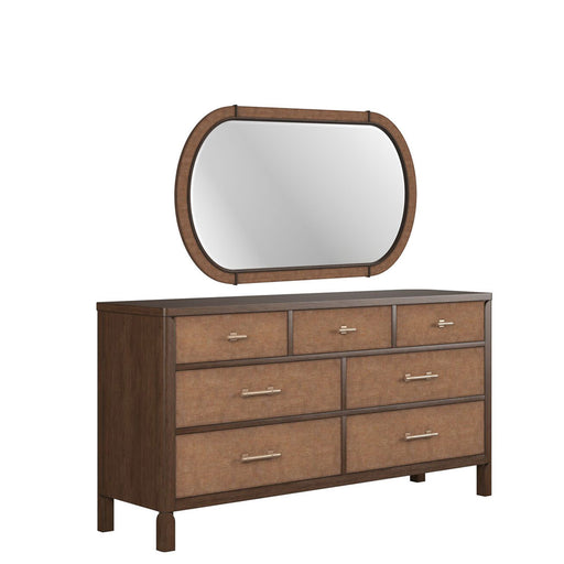ART Furniture - Verge Woven Dresser with Mirror in Handcrated Walnut - 337131-337121-1960 - GreatFurnitureDeal