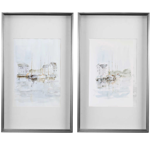 Uttermost - New England Port Framed Prints, S/2 - 33714 - GreatFurnitureDeal