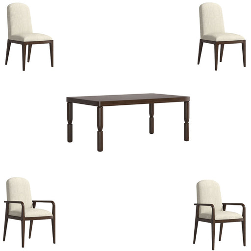 ART Furniture - Verge 5 Piece Rectangular Dining Table Set in Handcrated Walnut - 337221-1960-5SET - GreatFurnitureDeal