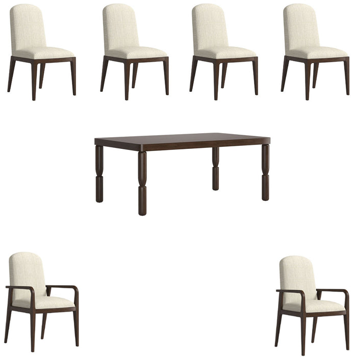 ART Furniture - Verge 7 Piece Rectangular Dining Table Set in Handcrated Walnut - 337221-1960-7SET - GreatFurnitureDeal