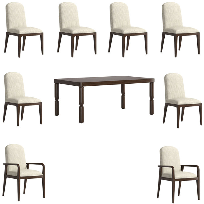 ART Furniture - Verge 9 Piece Rectangular Dining Table Set in Handcrated Walnut - 337221-1960-9SET - GreatFurnitureDeal